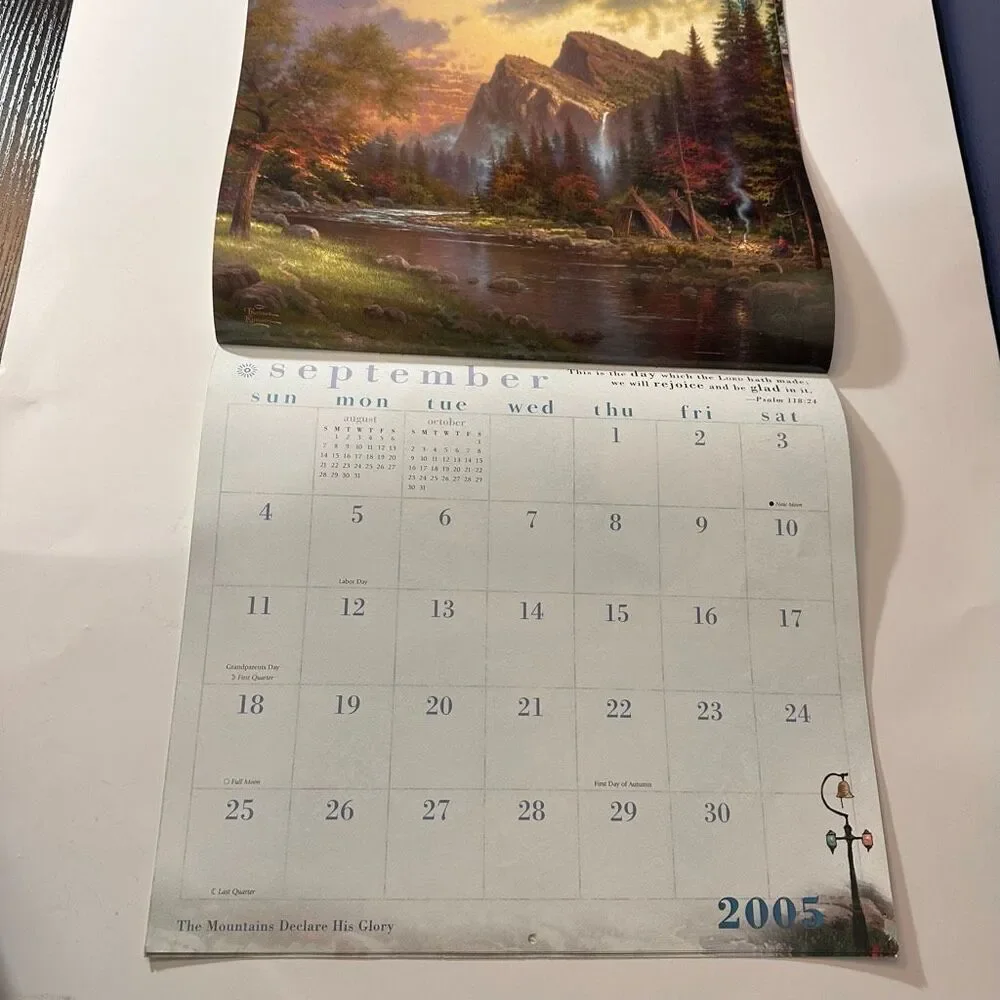 Thomas Kinkade Painter of Light Calendar with Scripture 2005 Wall Calendar